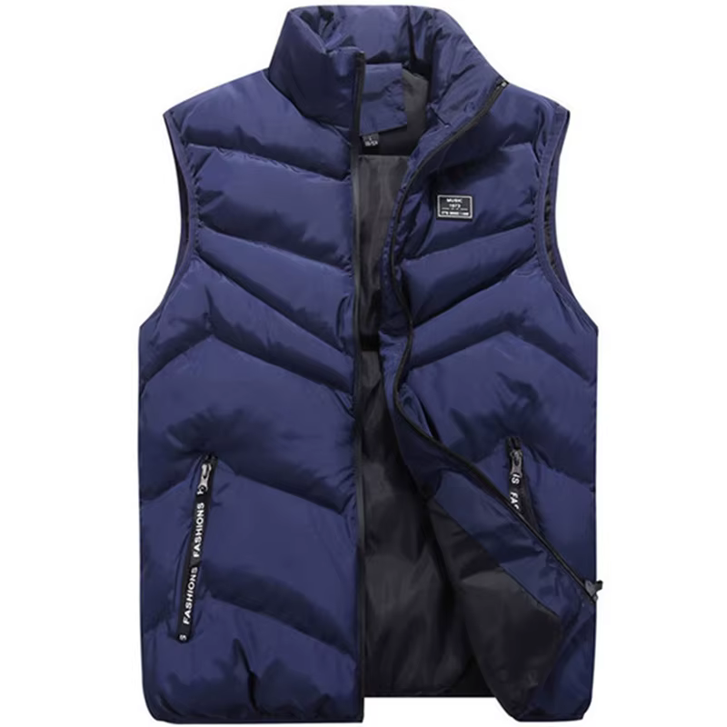 Gilet en fibre de coton pour hommes, veste décontractée, gilet épais, grande taille, 8XL