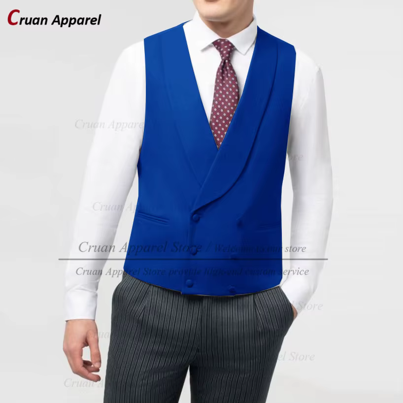Veste Formelle Jaune pour Homme, Gilet Glacé, Châle Slim sur Mesure, Revers, Smoking pour Marié, 16 Couleurs