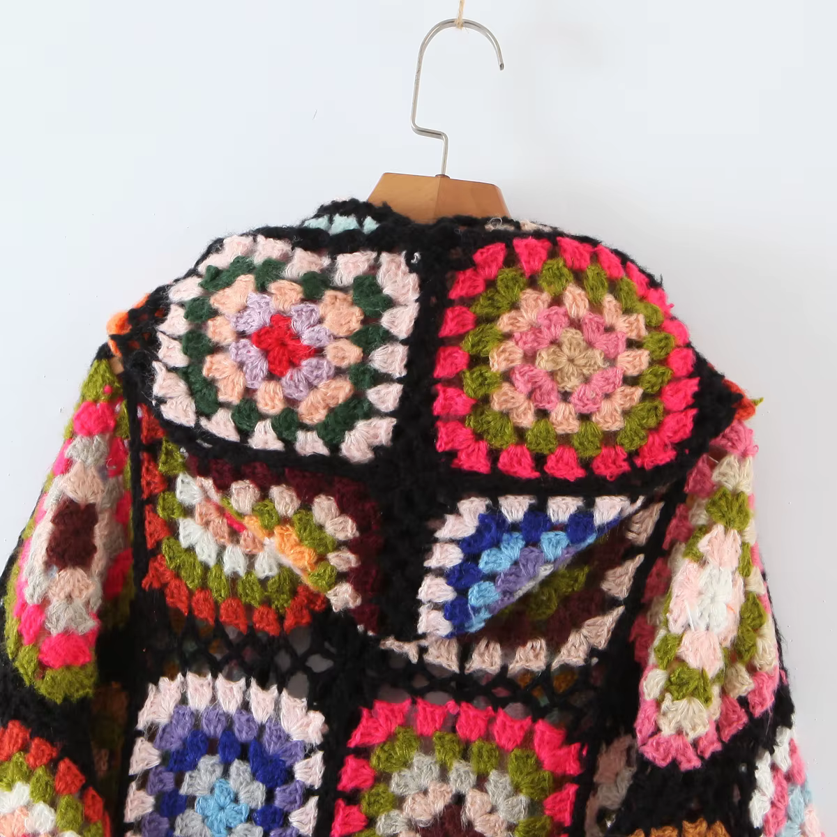 Cardigan à Carreaux Coloré Style Bohème pour Femme