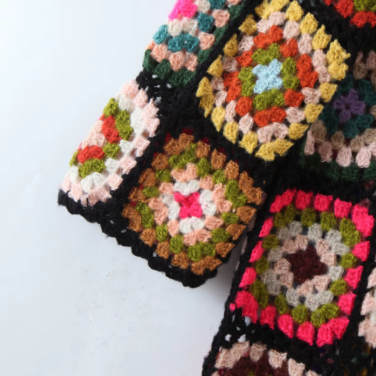 Cardigan à Carreaux Coloré Style Bohème pour Femme