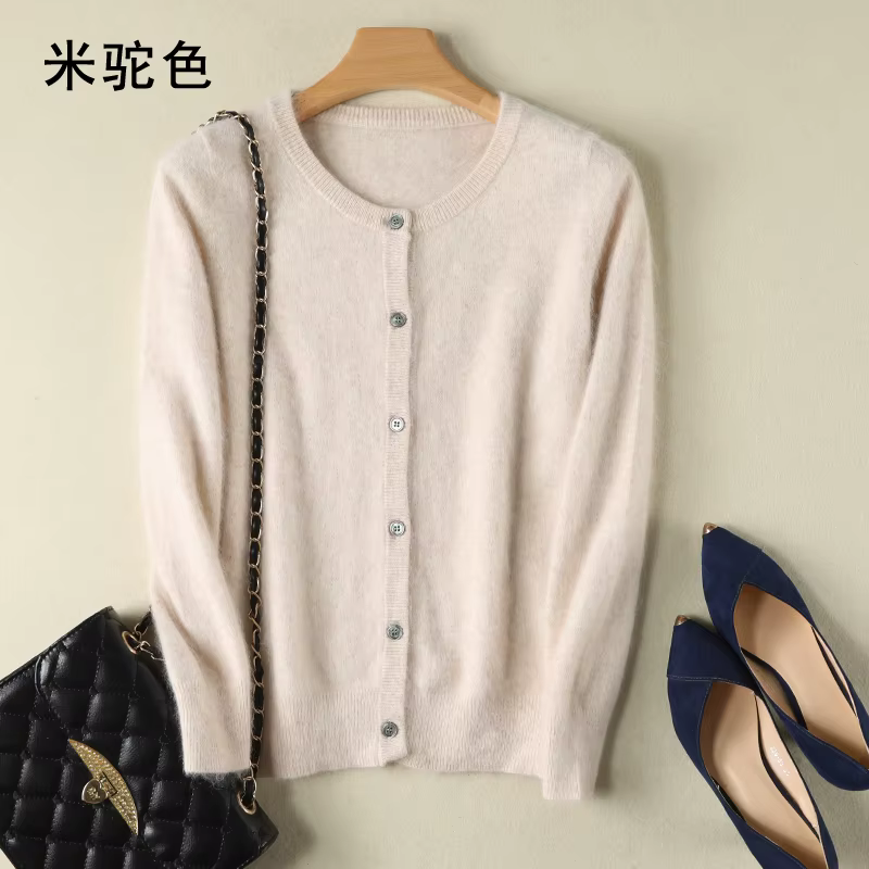 Cardigan en cachemire de vison pur 2023 pour femme