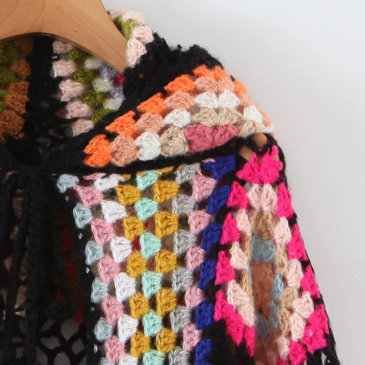 Cardigan à Carreaux Coloré Style Bohème pour Femme