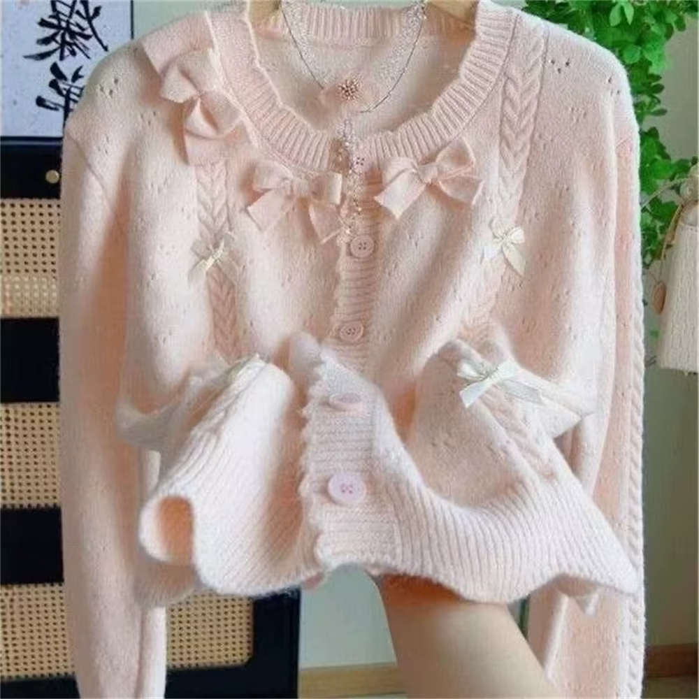 Cardigan en tricot coréen pour femme
