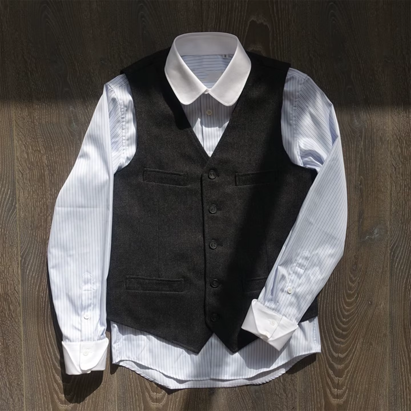 Gilet à chevrons en laine décontracté, gilet intérieur rétro britannique pour hommes de grande taille, nouveau Style d'automne et d'hiver
