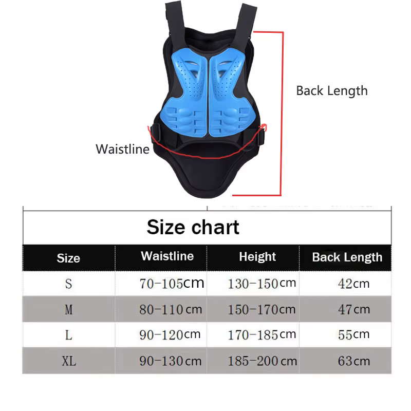 Gilet de protection pour moto et motocross, équipement de protection sportive antichute pour Dirt Bike et VTT, protection corporelle et de poitrine