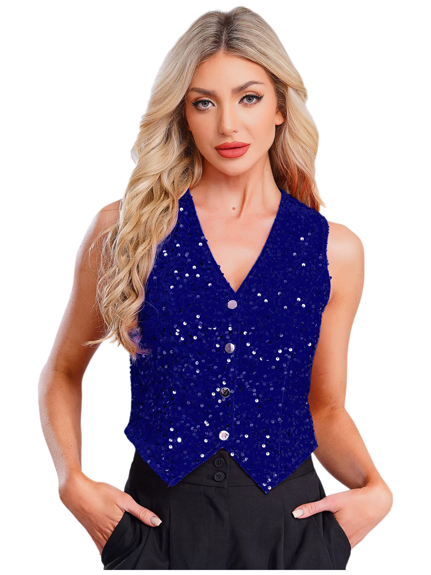 Gilets à paillettes pour femmes