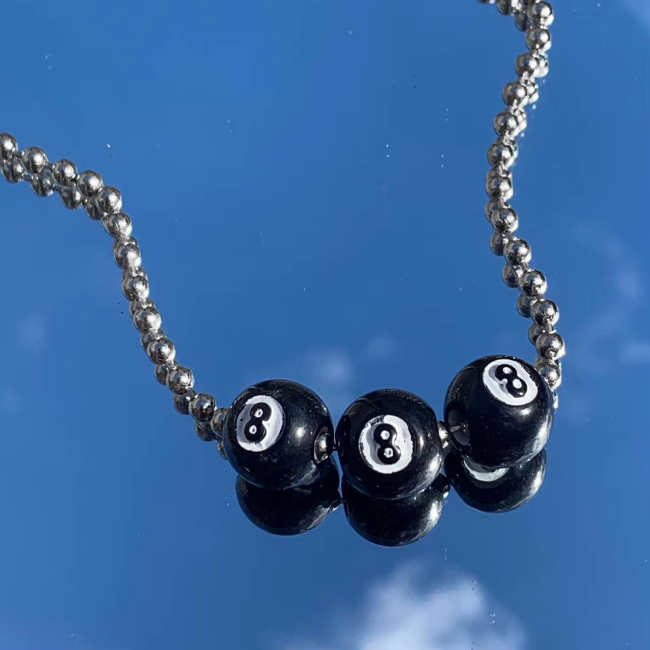 Mode européenne Hip Hop noir boule de billard pendentif collier Punk Rock cou chaînes tour de cou pour hommes femmes amant bijoux fête nouveau