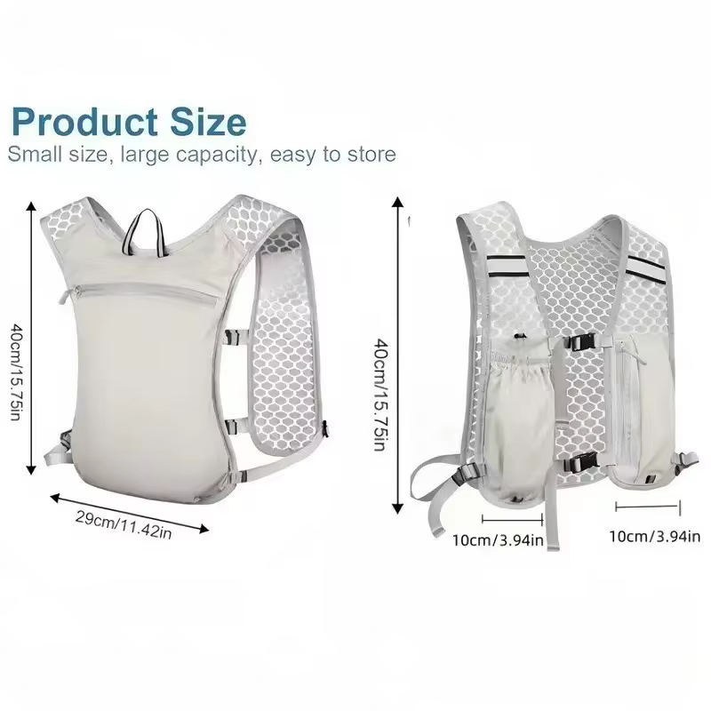 Gilet d'hydratation pour la course à pied pour femmes et hommes, résistant à l'eau, respirant, sac à dos pour la course avec poche pour téléphone