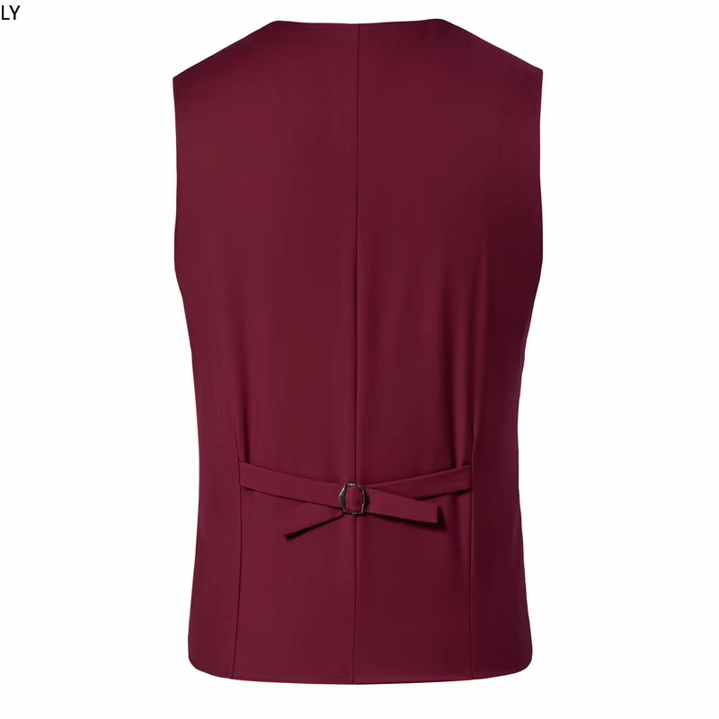 Gilet de costume pour hommes, intelligent, décontracté, sans manches, simple boutonnage, couleur unie, costume formel pour mariage, printemps, été, automne