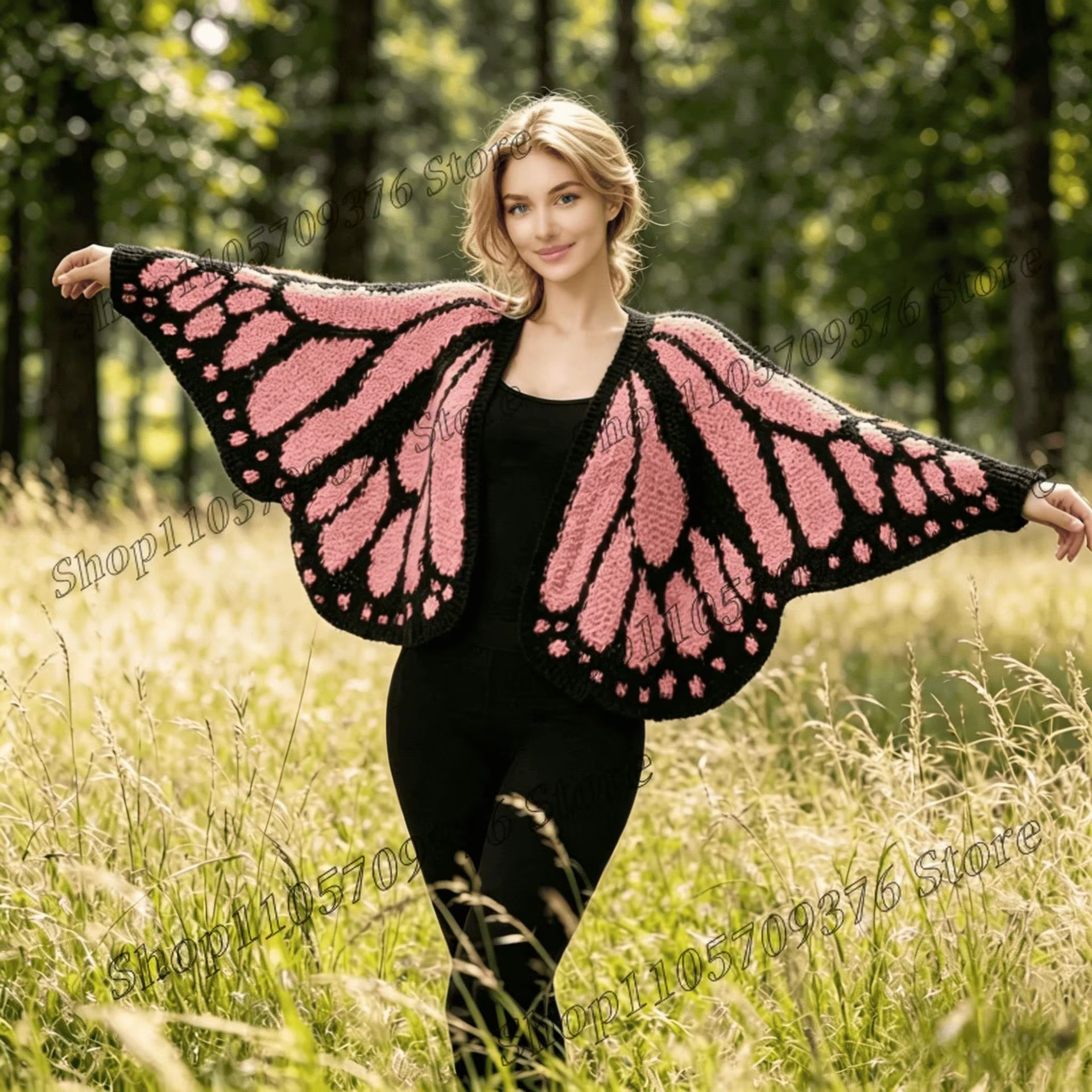 Nouveau cardigan en tricot papillon 2026 – Pull doux