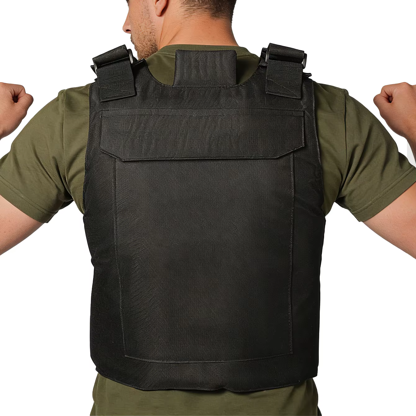 Gilet de chasse avec bretelles et ceinture ajustables en velcro élargis, fabriqué en tissu durable et résistant à l'usure