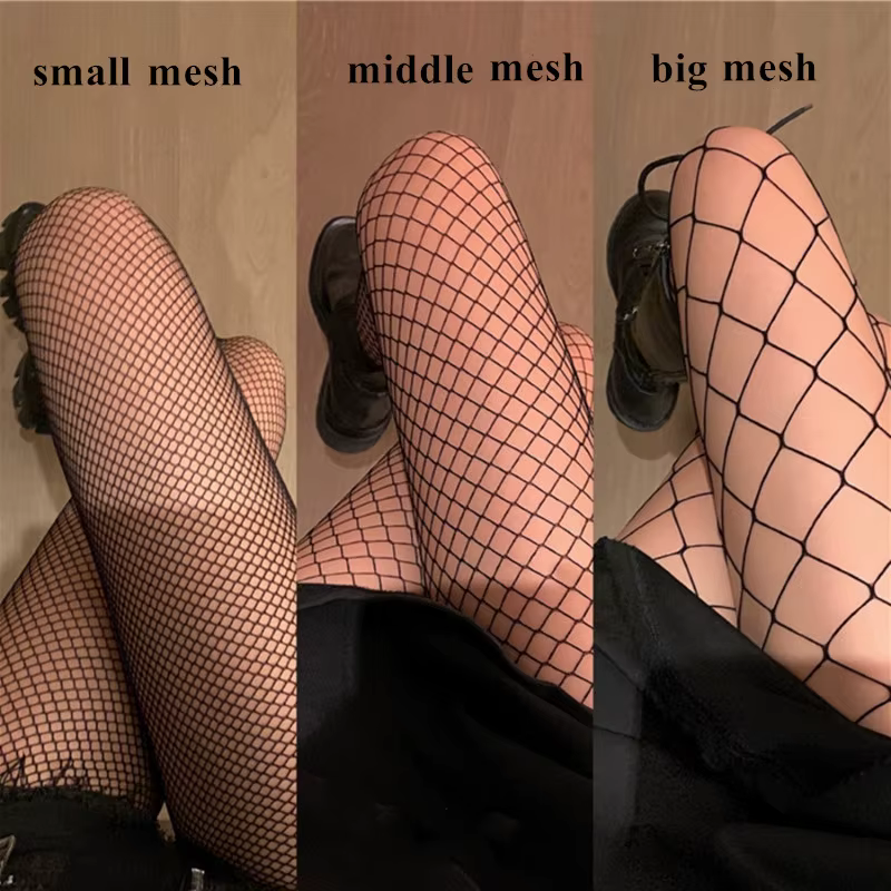 Collants résille longs sexy pour femme, bas résille en nylon, lingerie noire, bas cuissardes taille haute pour l'été