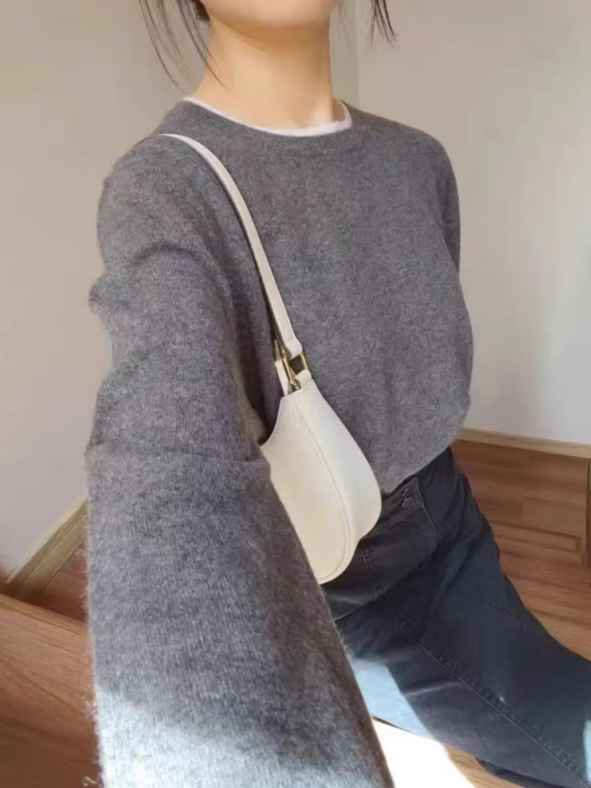 Pull en cachemire pur à col rond pour femme, pull en tricot, grande taille, laine, astronomique, automne, hiver