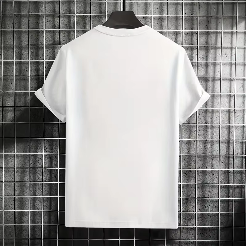 T-shirt homme haute qualité 100% coton col rond manches courtes classique noir blanc couleur Pure t-shirts printemps été décontracté dessus frais