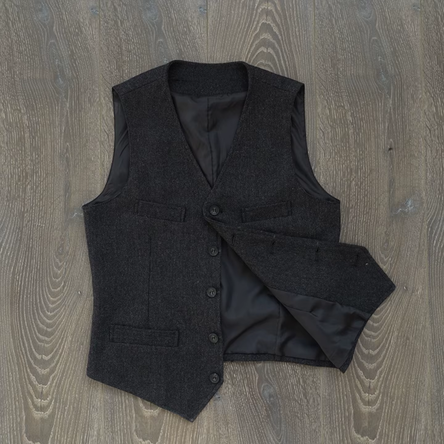 Gilet à chevrons en laine décontracté, gilet intérieur rétro britannique pour hommes de grande taille, nouveau Style d'automne et d'hiver