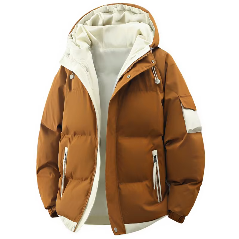 Veste pour homme à col montant, parka d'hiver, nouvelle veste en duvet, veste chaude en polaire, veste de travail et de loisirs pour homme, veste de baseball 8855