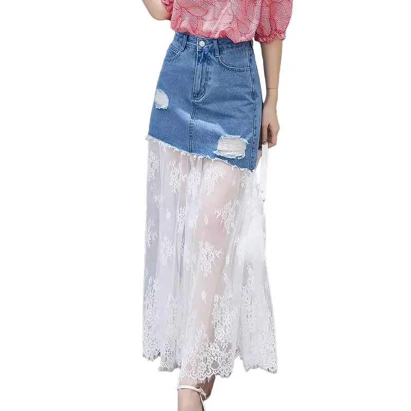 Robe en maille taille haute pour femme