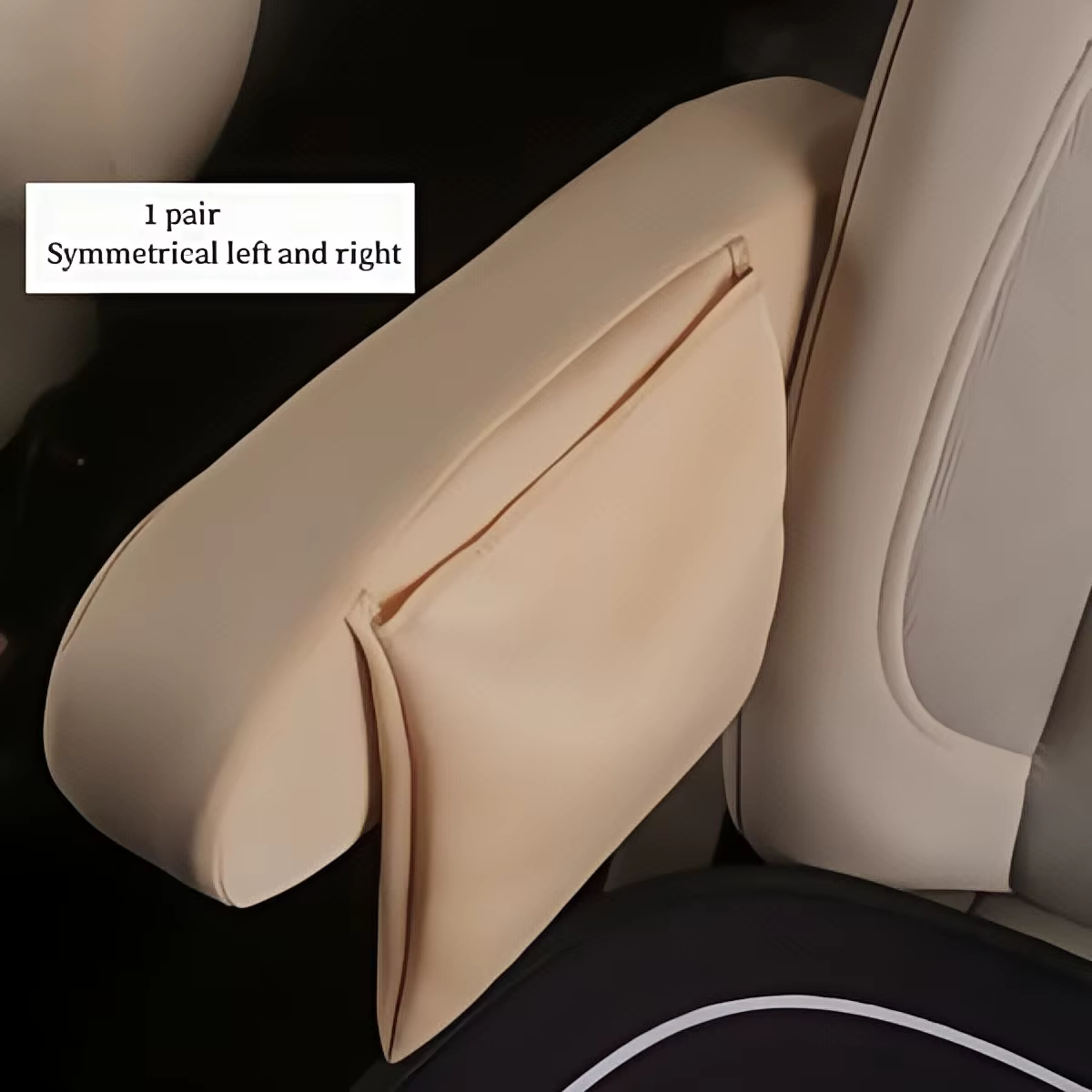 1 paire de housses de protection pour accoudoirs de voiture, lavables avec poches de rangement latérales, adaptées aux accoudoirs de SUV/camion