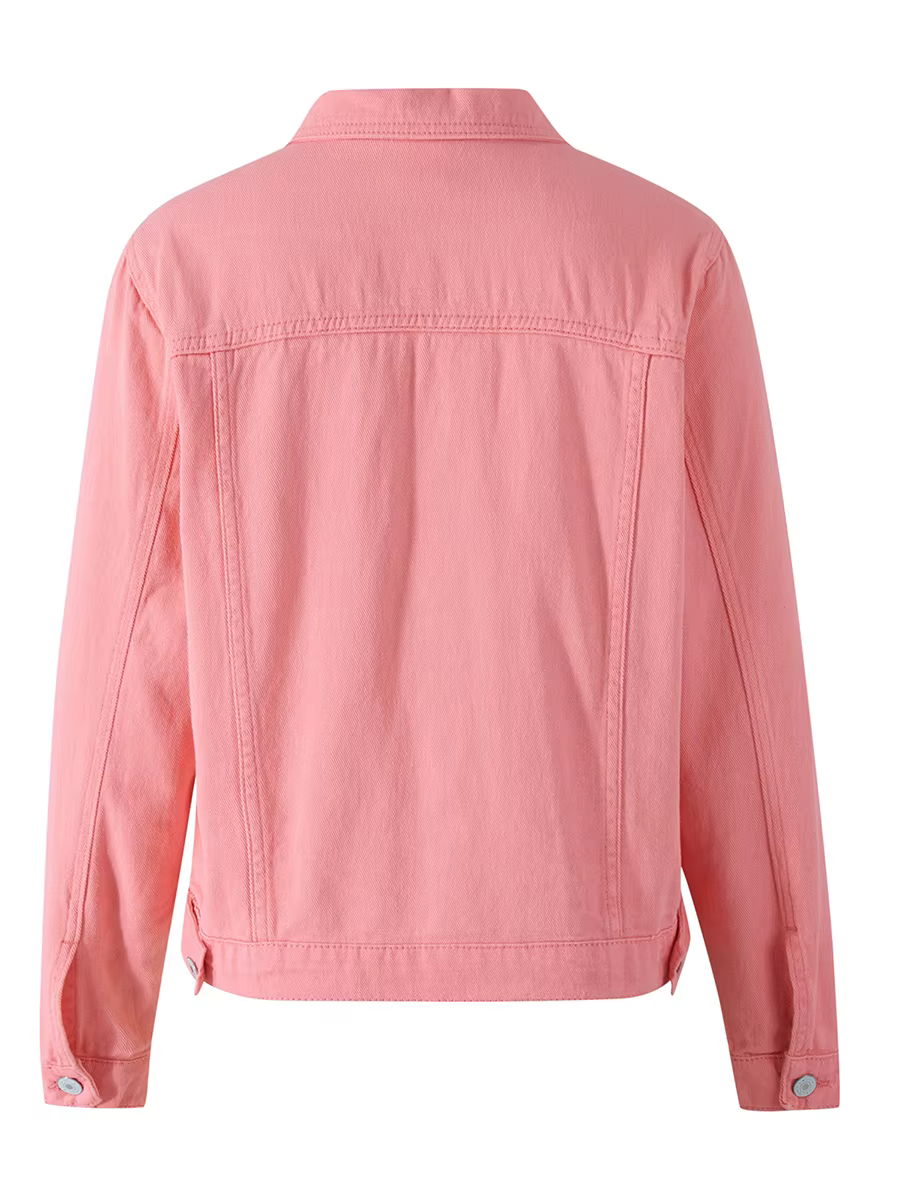 Veste en jean boutonnée à manches longues pour femme avec poche poitrine, couleur unie, noir, bleu, jaune, rose, rouge, décontracté, document