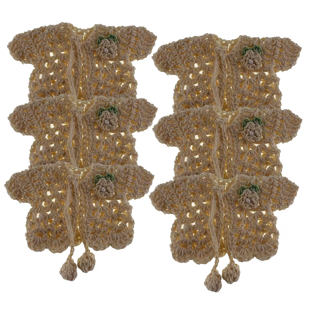 Pull en crochet l'inventaire fait à la main avec fleur
