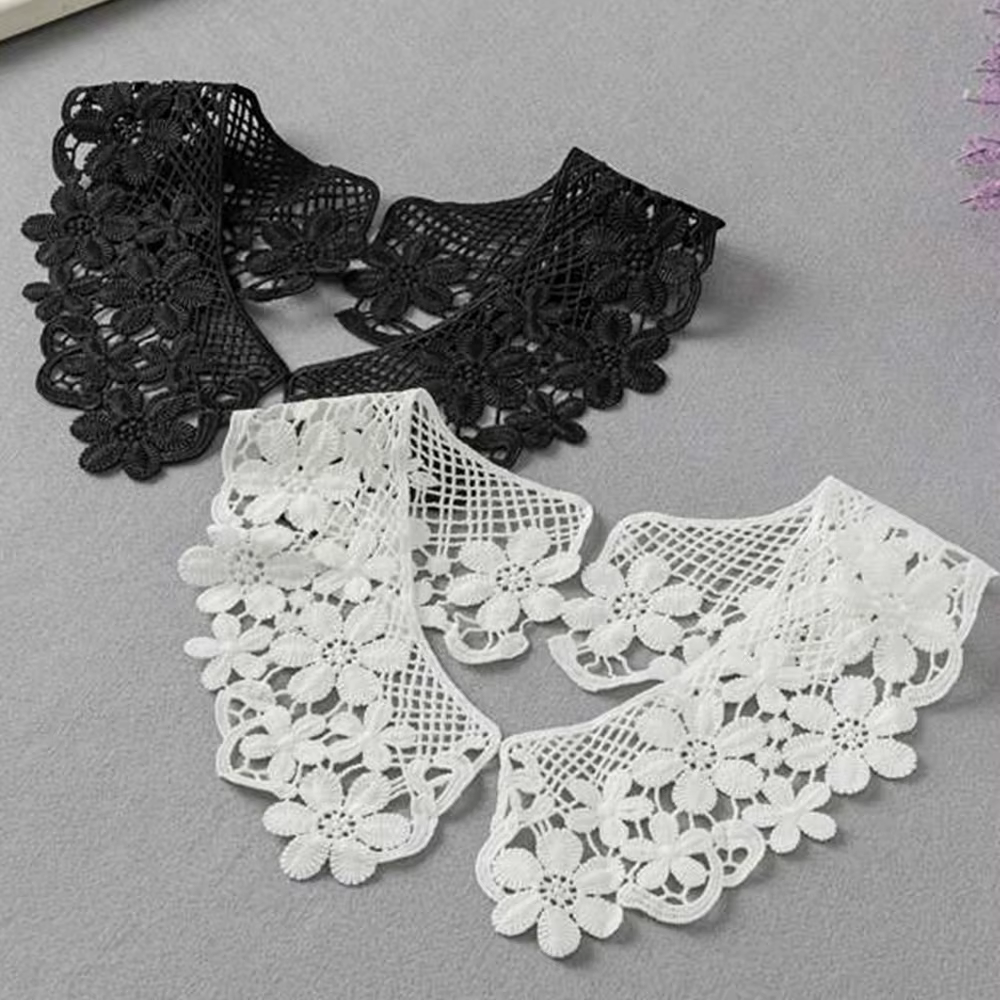 Faux col de chemise pour femme, col amovible, accessoires de couture de vêtements, tissu en dentelle, bricolage