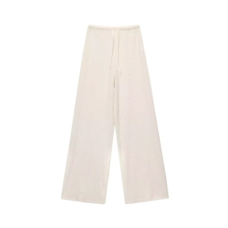MUJER femmes pantalons ensembles texturés taille haute pantalons ensembles pour femmes 2 pièces sans manches gilet femme tenue dame ensembles femmes costumes