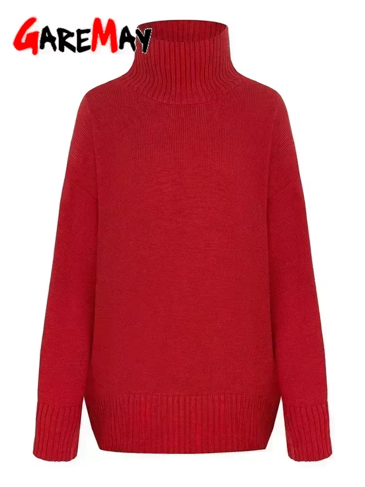 Pull à col roulé surdimensionné pour femme