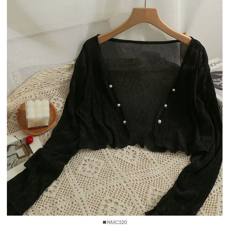 Cardigans Respirants à Simple Boutonnage pour Femme