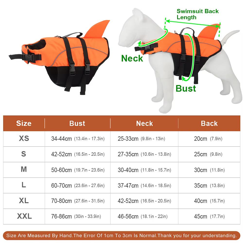 Veste de sauvetage requin pour animaux domestiques, gilet de natation pour chiens, manteau d'été pour petits et moyens chiens, vêtements réfléchissants, XS-2XL