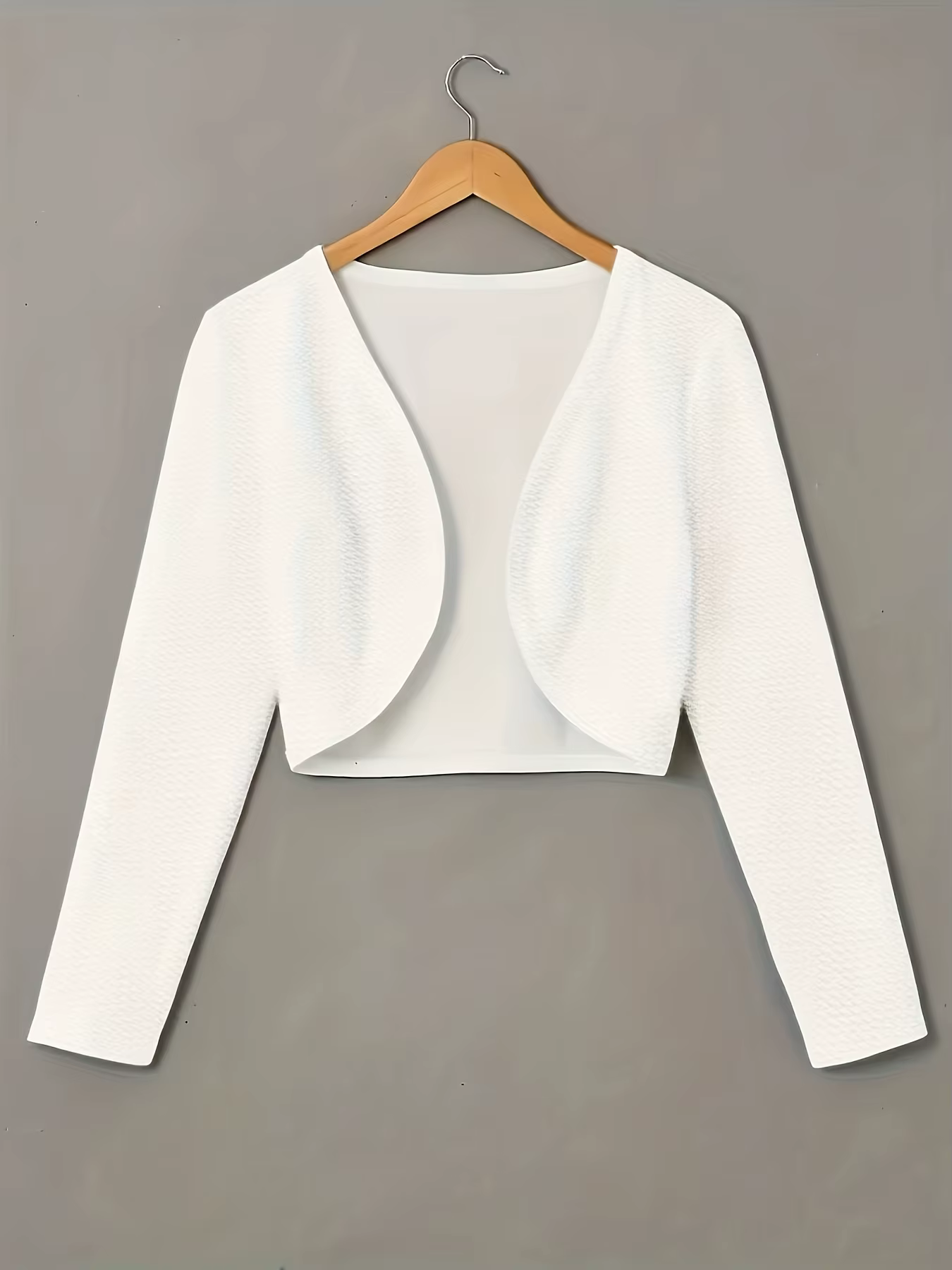 Boléro court léger à manches longues pour femme