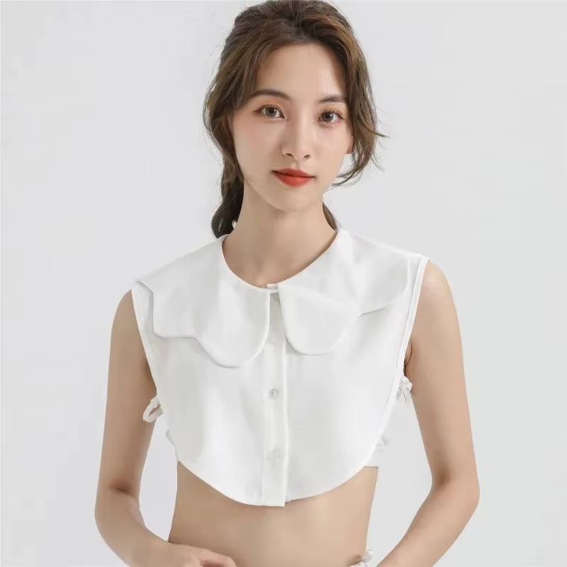 Faux col chemise femmes châle détachable col de chemise demi-chemise Blouse hauts Faux col femmes vêtements accessoires Faux Col