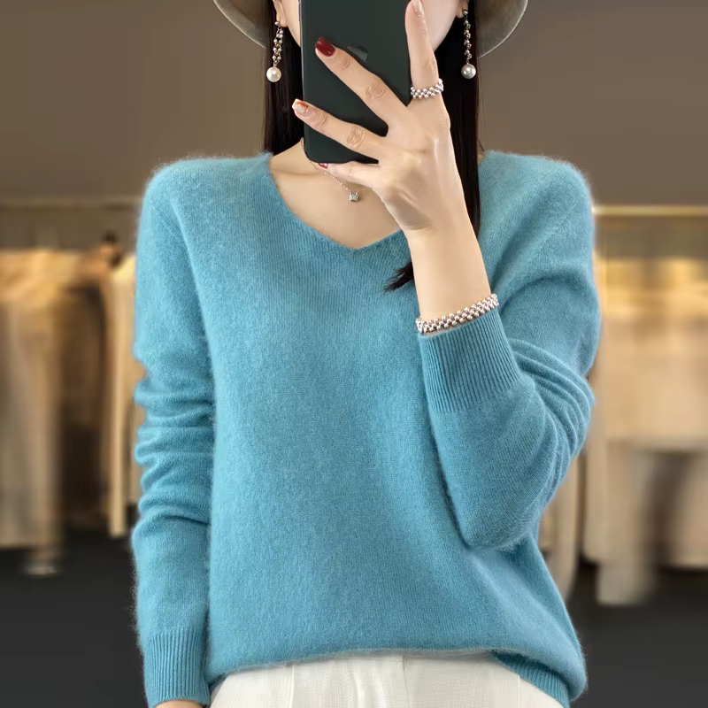 Pull en cachemire 100% pure laine pour femme