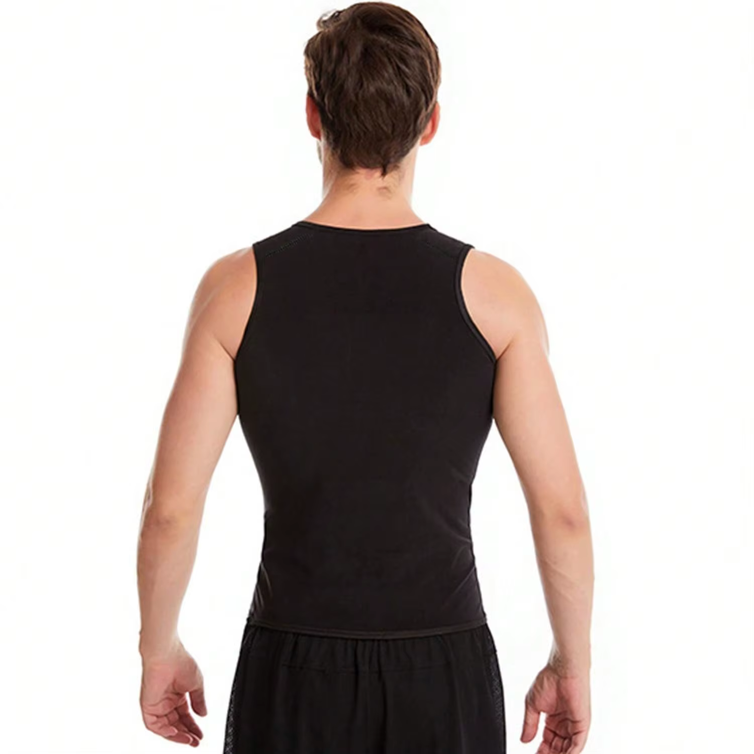 Chemise de sauna pour hommes, corps de sauna à manches courtes, gilet de sauna pour hommes, débardeur d'exercice de gymnastique