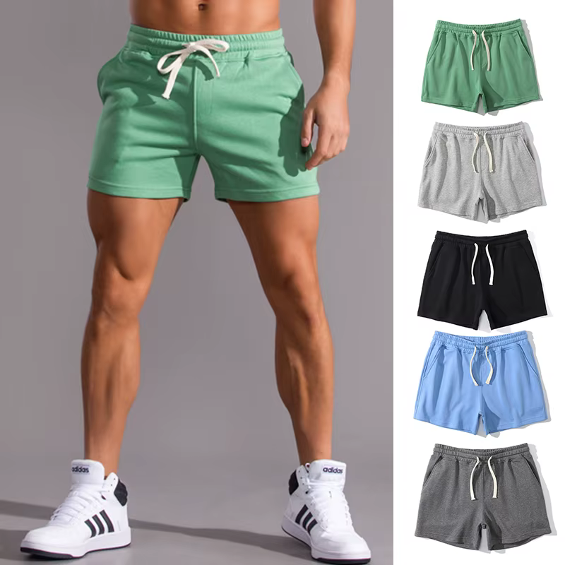 Shorts d'été décontractés en coton pour hommes, shorts de basketball oversize, shorts de sport et de fitness, pantalons de survêtement pour hommes