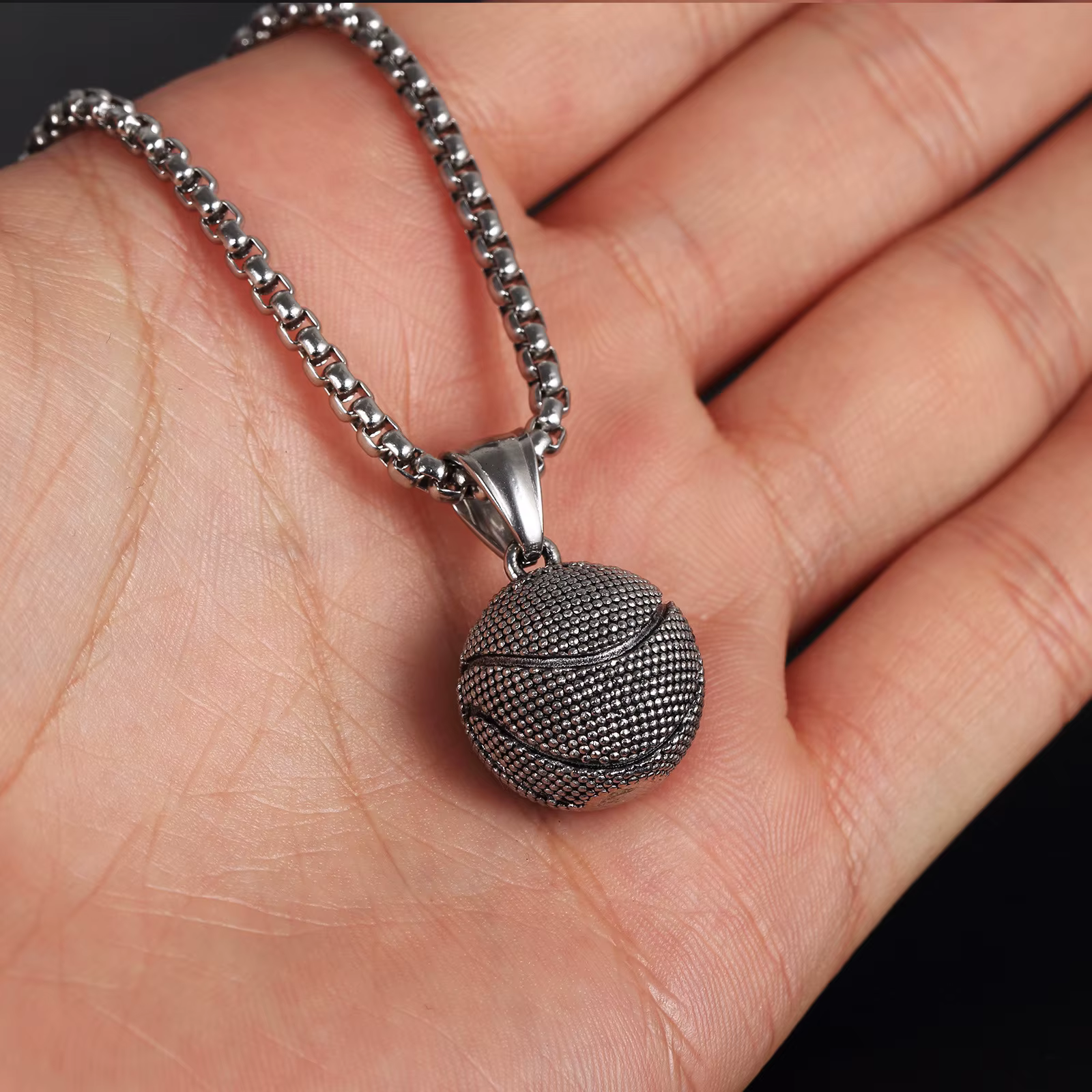 Pendentif basket-ball pour hommes, nouveau Style sportif, chaîne en acier inoxydable, mode Hip Hop, accessoires de cou, bijoux cadeaux de fête