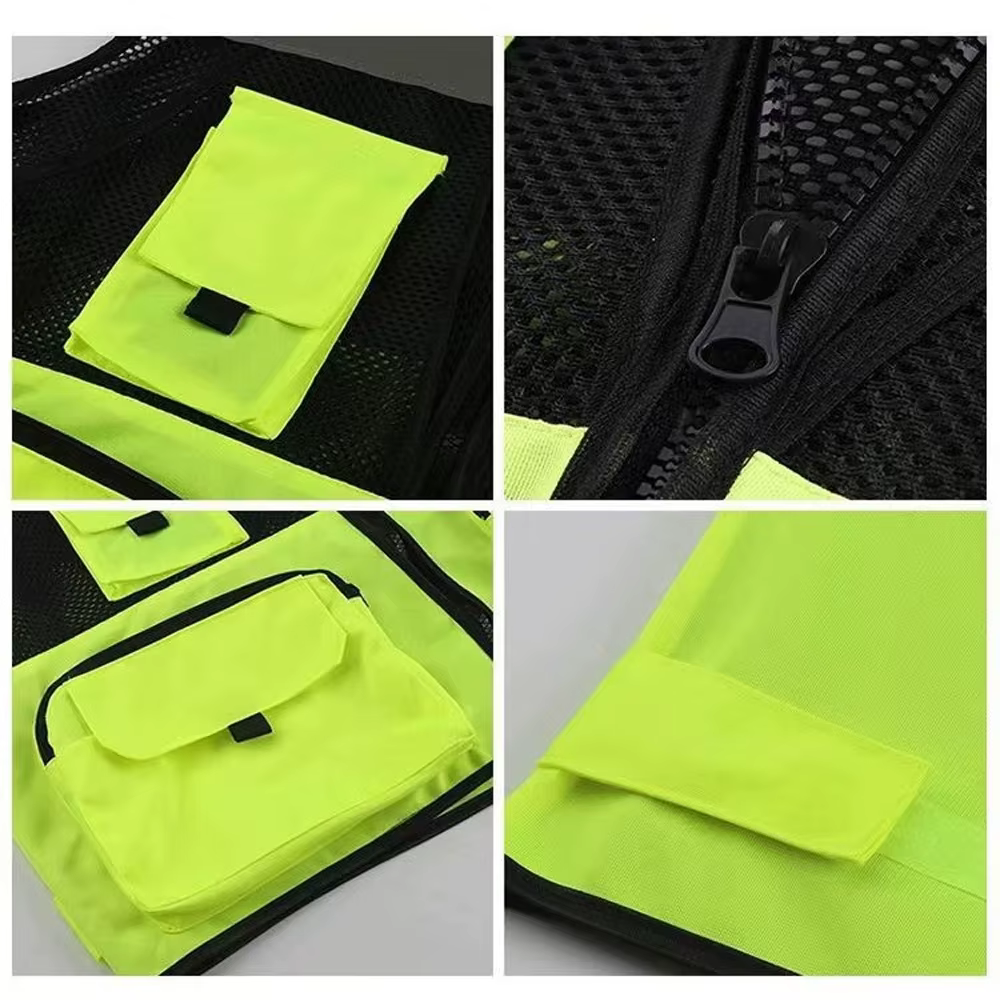 Vêtements de sécurité haute visibilité, vêtements de travail personnalisés pour le cyclisme de nuit, gilet de sécurité pour les travailleurs de la Construction