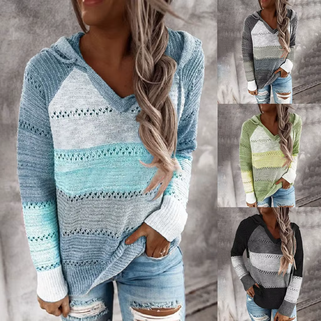 Grande taille 5XL automne hiver femmes pull mode Patchwork à manches longues tricot