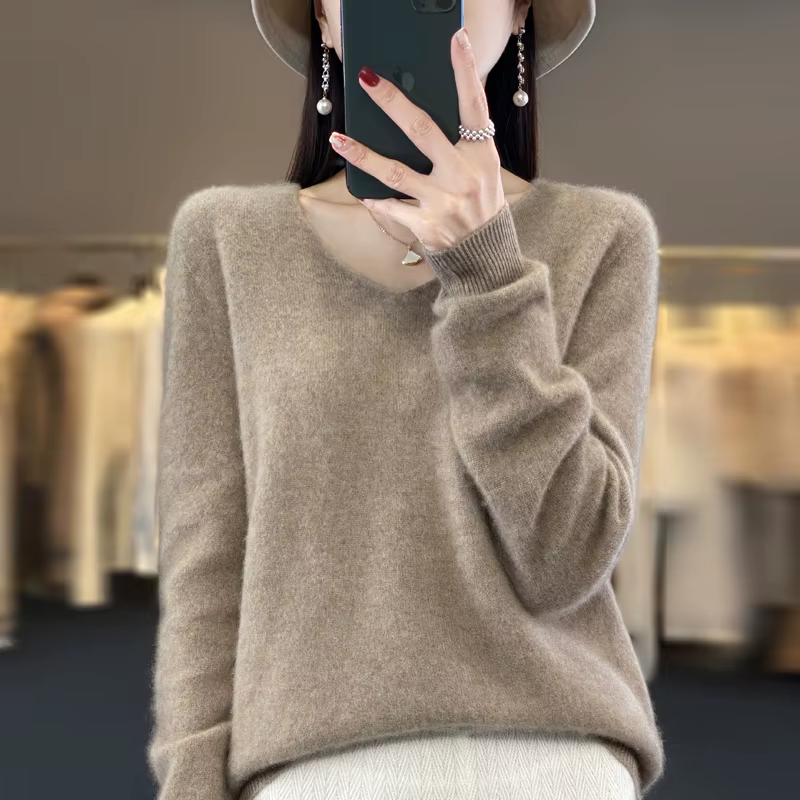 Pull en cachemire 100% pure laine pour femme