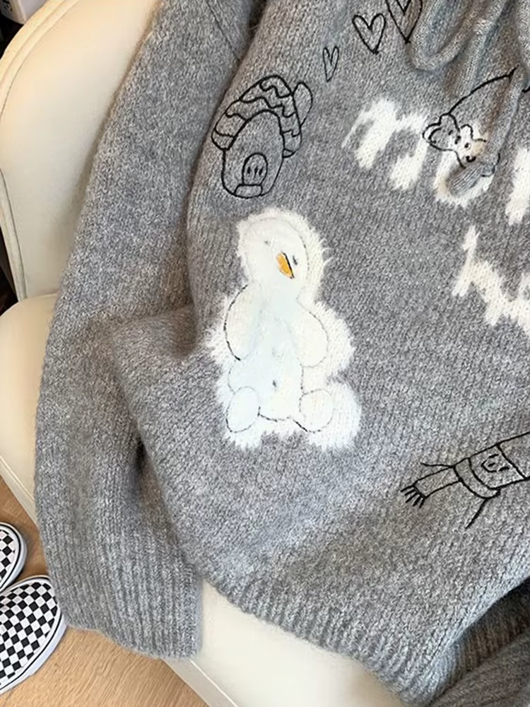 Zoki-Pulls de bonhomme de neige mignons pour femmes