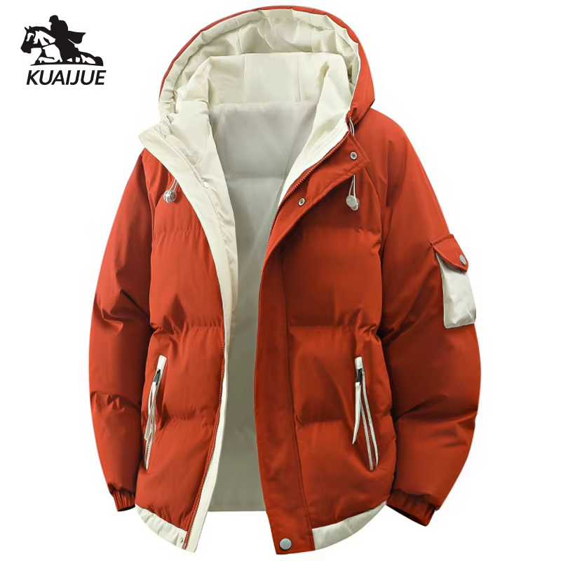 Veste pour homme à col montant, parka d'hiver, nouvelle veste en duvet, veste chaude en polaire, veste de travail et de loisirs pour homme, veste de baseball 8855