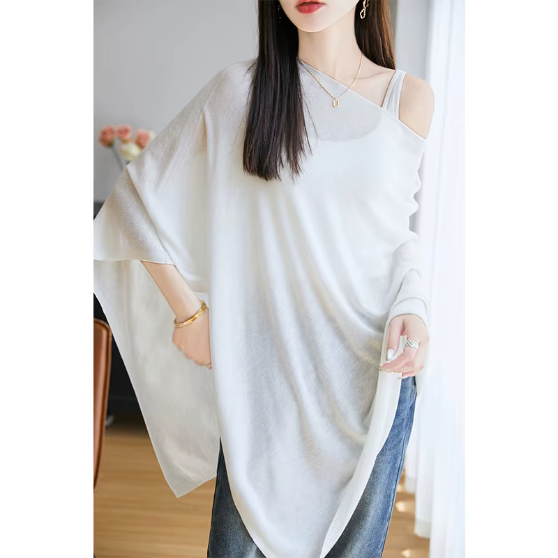 Nouveau 100% laine mérinos châle femmes col rond tricoté pull en cachemire automne hiver tricots respectueux de la peau vêtements à la mode
