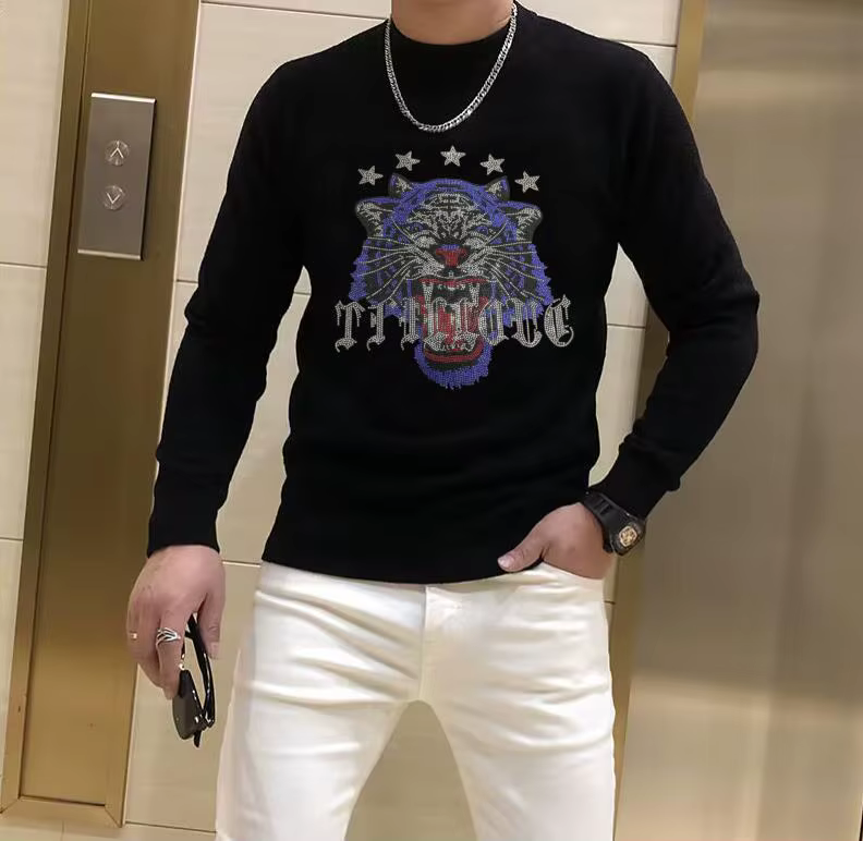 Pull épais en peluche à col rond pour hommes, haut décontracté, pull chaud, vêtements de créateurs, marque de luxe, Pastones, mode d'hiver, 107, nouveau