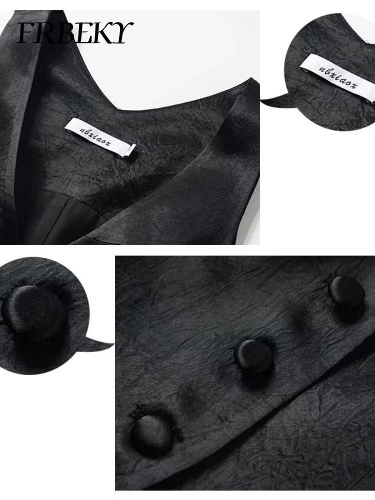 Gilet élégant en polyester pour femmes, col en V, veste de streetwear, vestes d'automne et d'hiver, pour toutes les occasions et cadeaux spéciaux