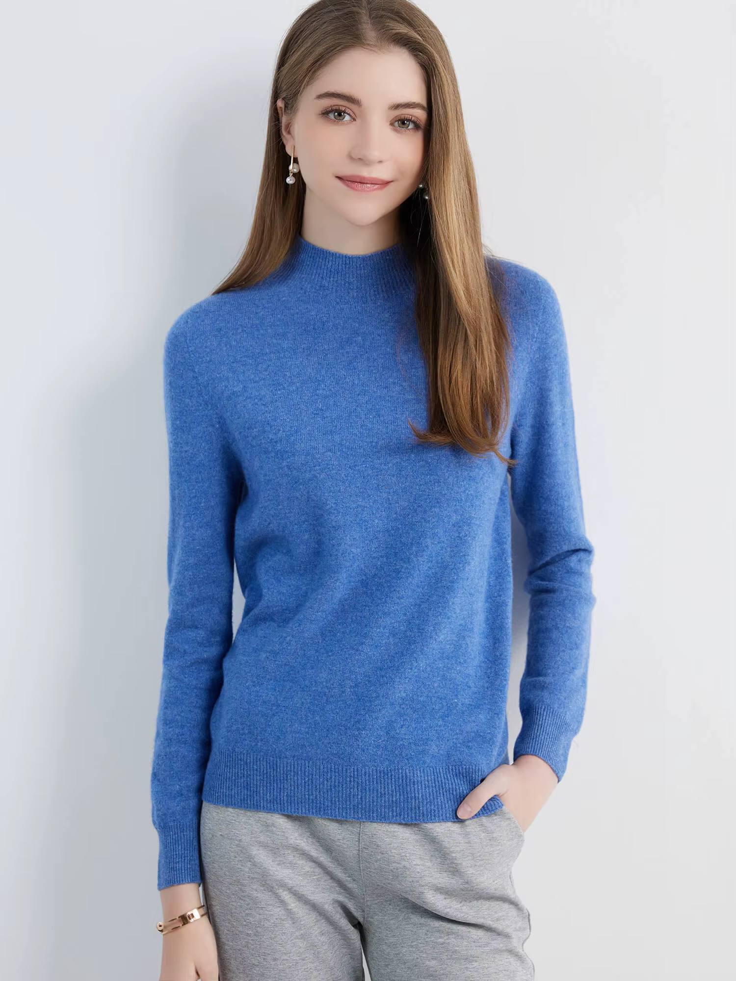 Nouveaux chandails à col roulé hauts pull femme laine tricots 100%