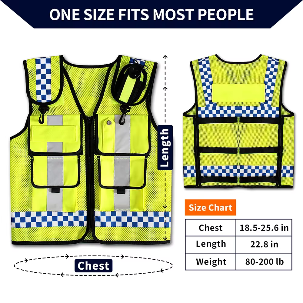 Gilet de sécurité respirant en maille, gilet haute visibilité, gilet à poches multiples collé, vêtements de travail de sécurité réglables pour hommes, Logo personnalisé 