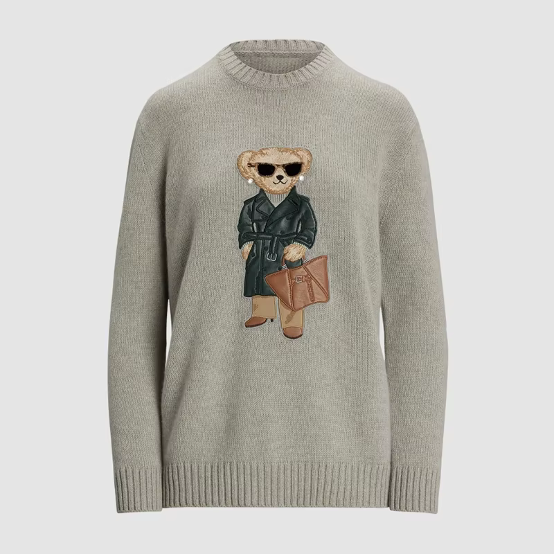 Teddy Bear vacances métallique cachemire tricot pull ample tricots