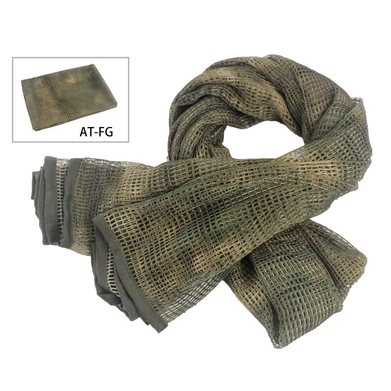 Écharpe en maille de camouflage voile de sniper écharpe de visage en maille de camouflage voile enveloppement de tête adapté au camping en plein air randonnée chasse tir