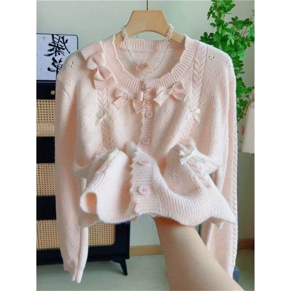 Cardigan en tricot coréen pour femme