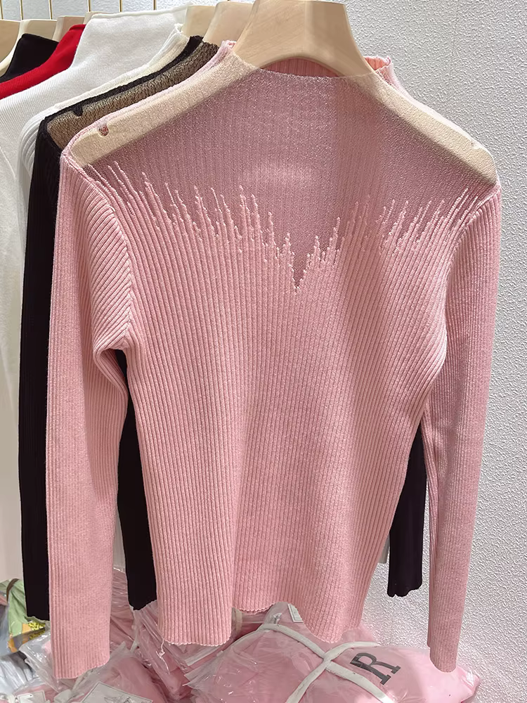 Pull rose européen pour femmes