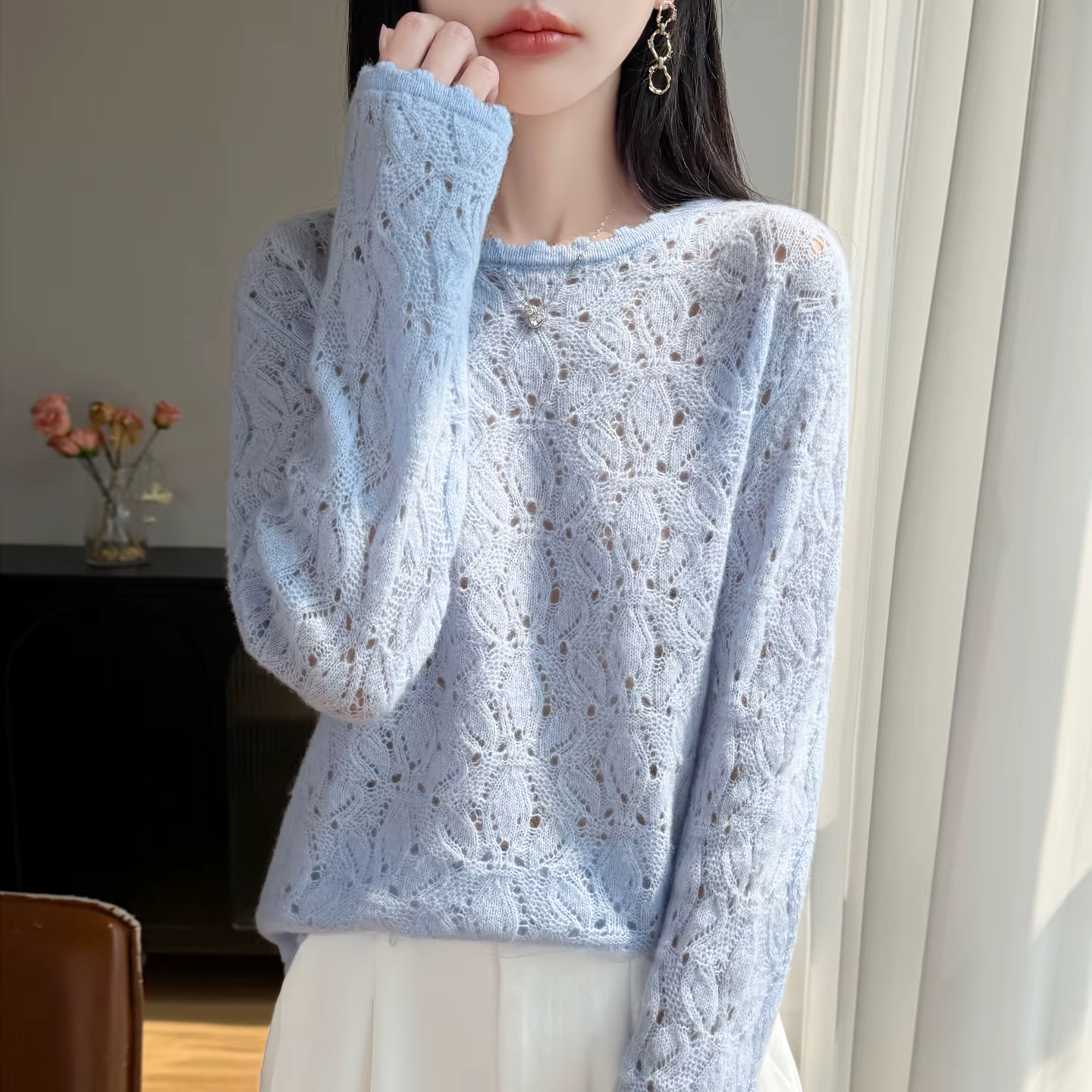 Pull en laine mérinos 100% pour femmes